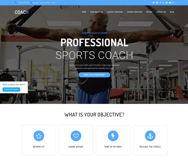 Tema WordPress Pelatih OceanWP