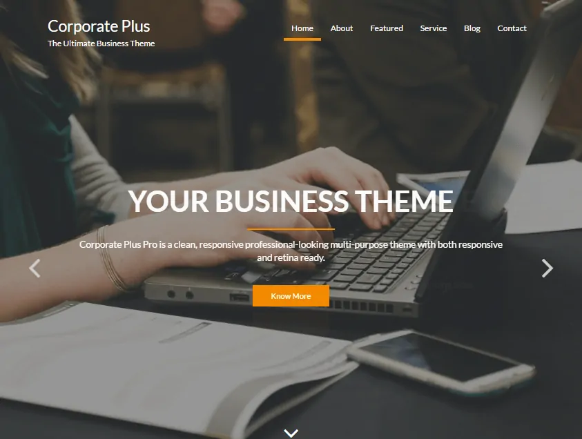 tema perusahaan plus wordpress