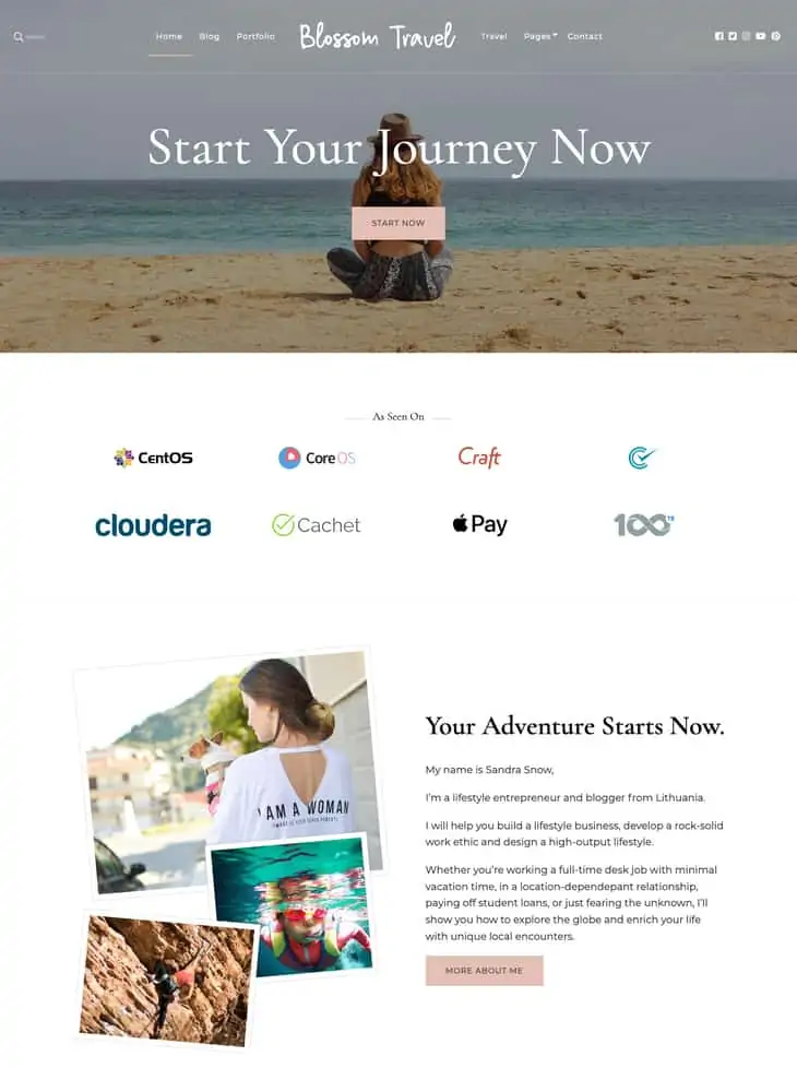 Tema WordPress Gratis Blossom Travel