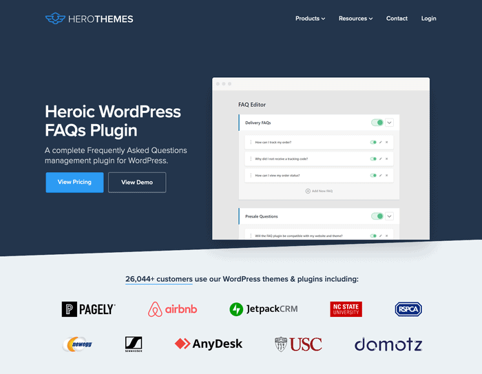 ฮีโร่คำถามที่พบบ่อย ปลั๊กอิน WordPress
