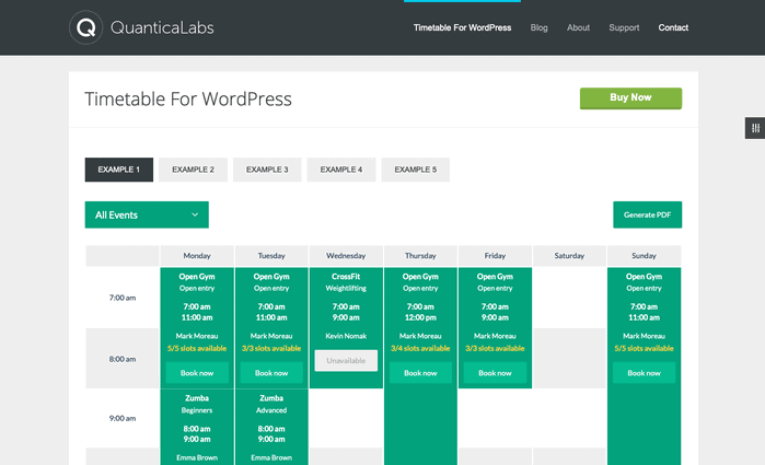 Stundenplan Responsives WordPress-Theme