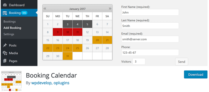 Buchungskalender WordPress-Plugin
