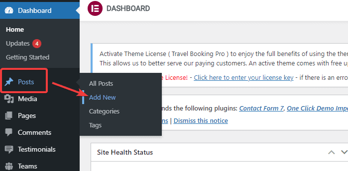 Hinzufügen einer neuen Seite in WordPress