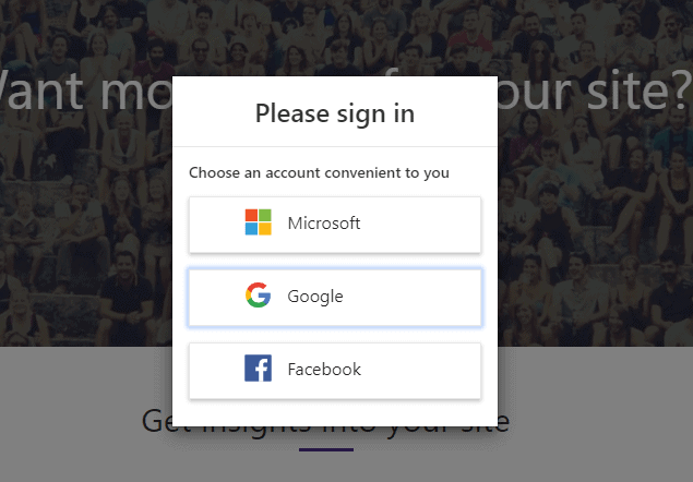 Signieroption im Bing Webmaster-Tool