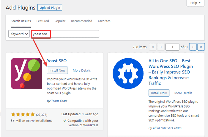 yoast seo installieren