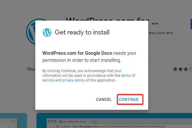 Gewähren Sie dem Add-On die Berechtigung zum Ausführen