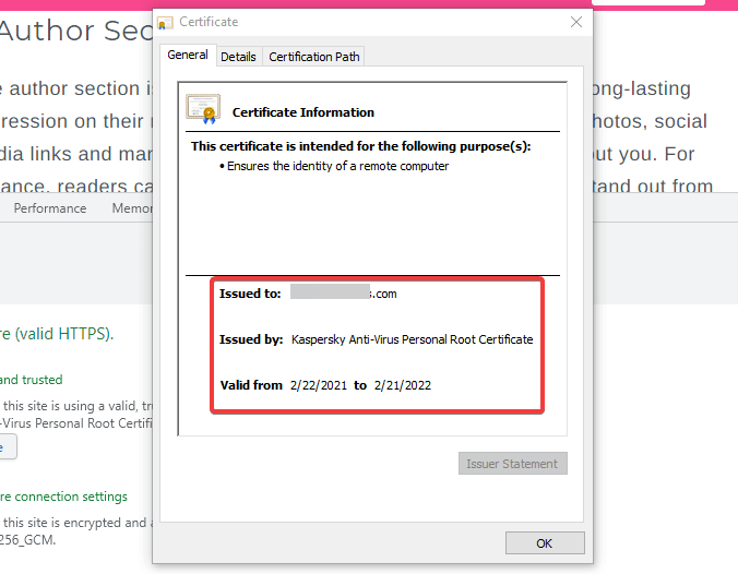 Gültigkeit des SSL-Zertifikats