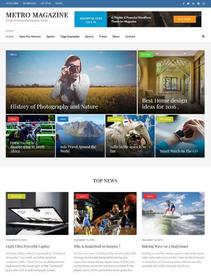 Metro Magazin WordPress-Theme