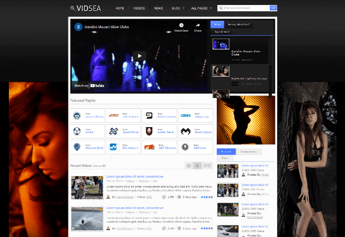 ธีม WordPress สตรีมมิ่งวิดีโอ