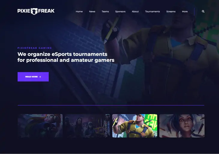 ธีม WordPress PixieFreak Gaming