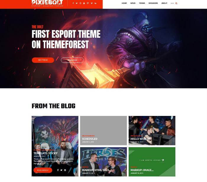 ธีม WordPress PixieBolt