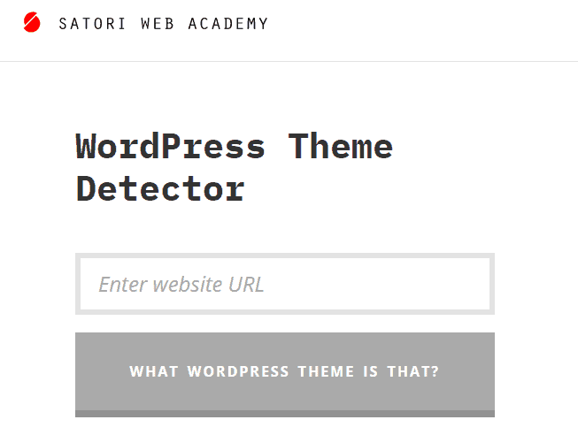 Satori Studio WordPress ตัวตรวจจับธีม