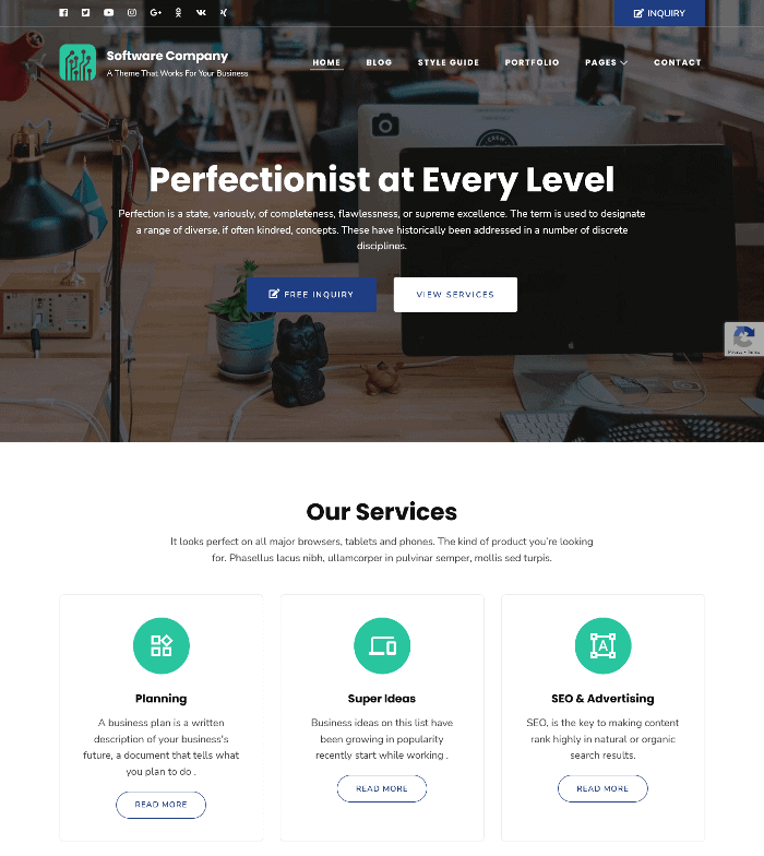 Softwareunternehmen WordPress-Theme