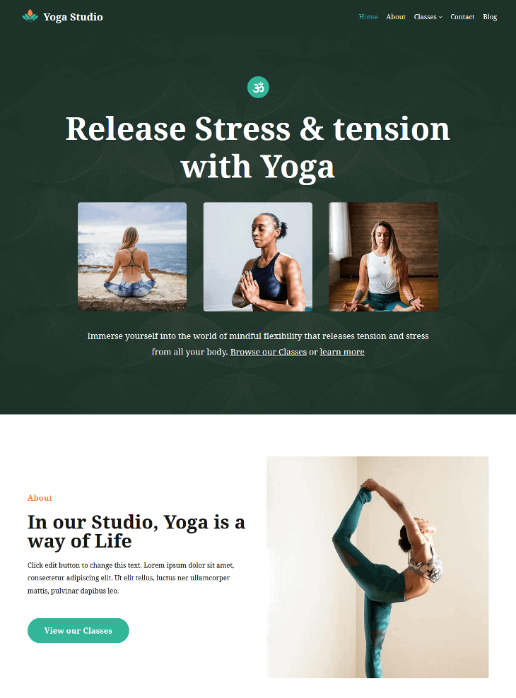 Neve Yoga Studio WordPress-Theme