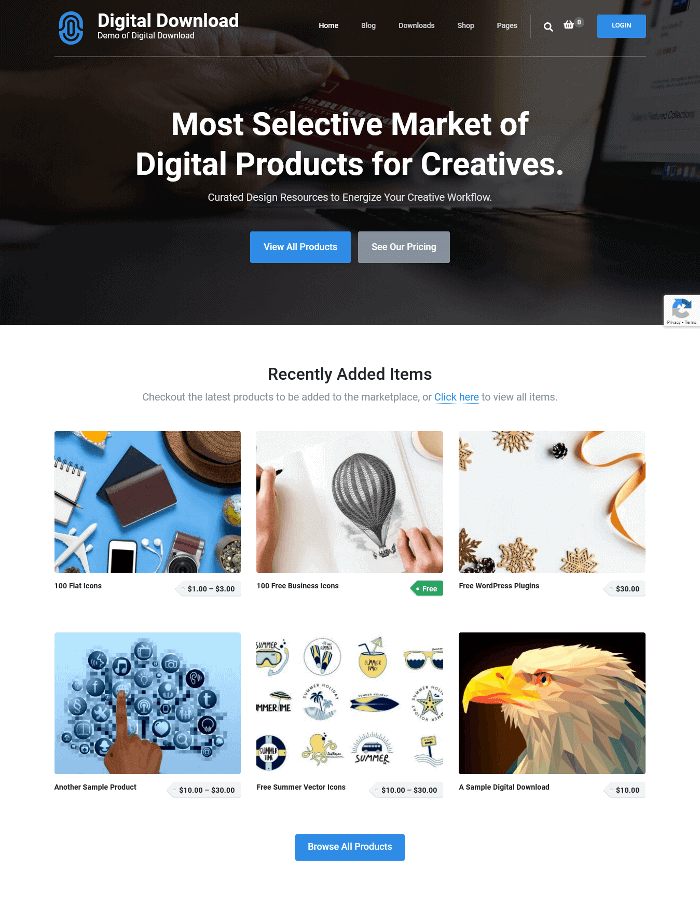 Digitaler Download WordPress-Theme