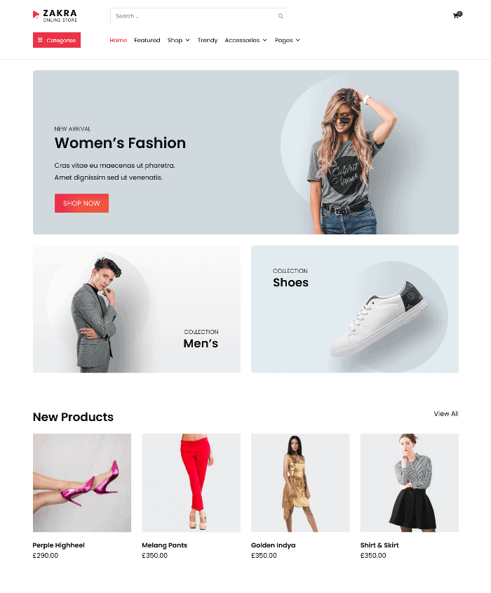 WordPress-Theme für den Zakra Online-Shop