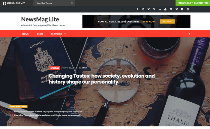 NewsMag Lite WordPress тема