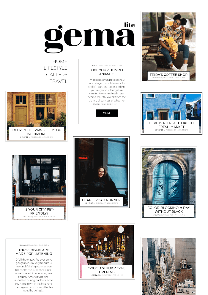 Тема Gema Lite для WordPress