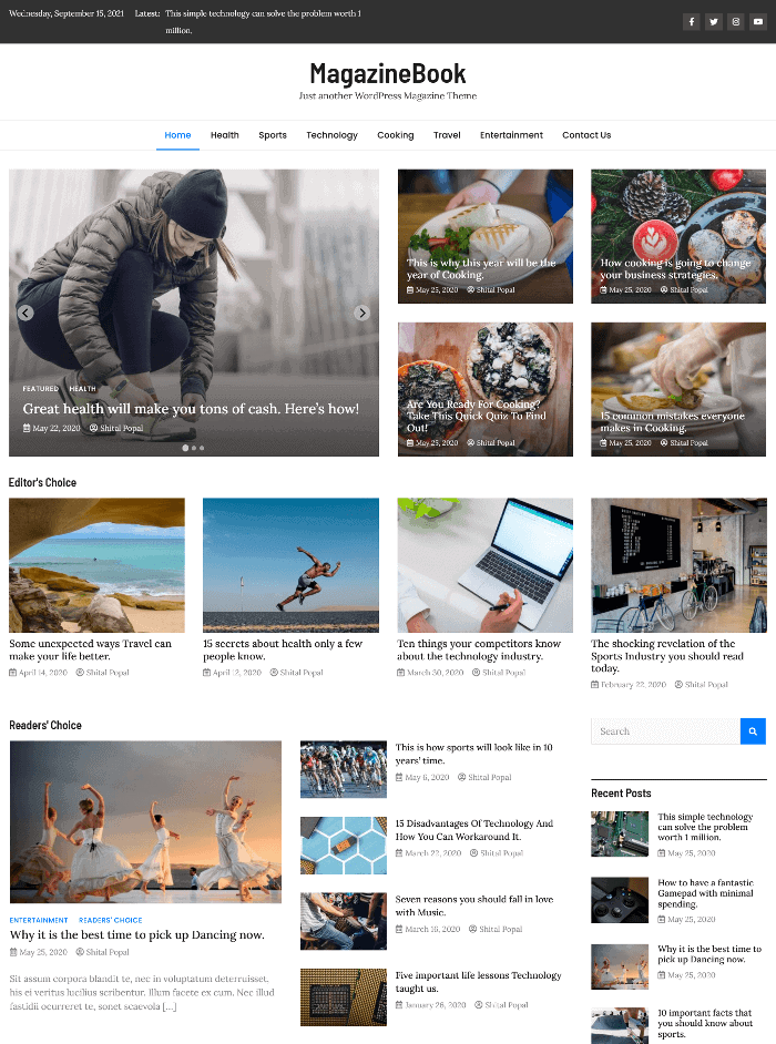 ЖурналКнига WordPress тема