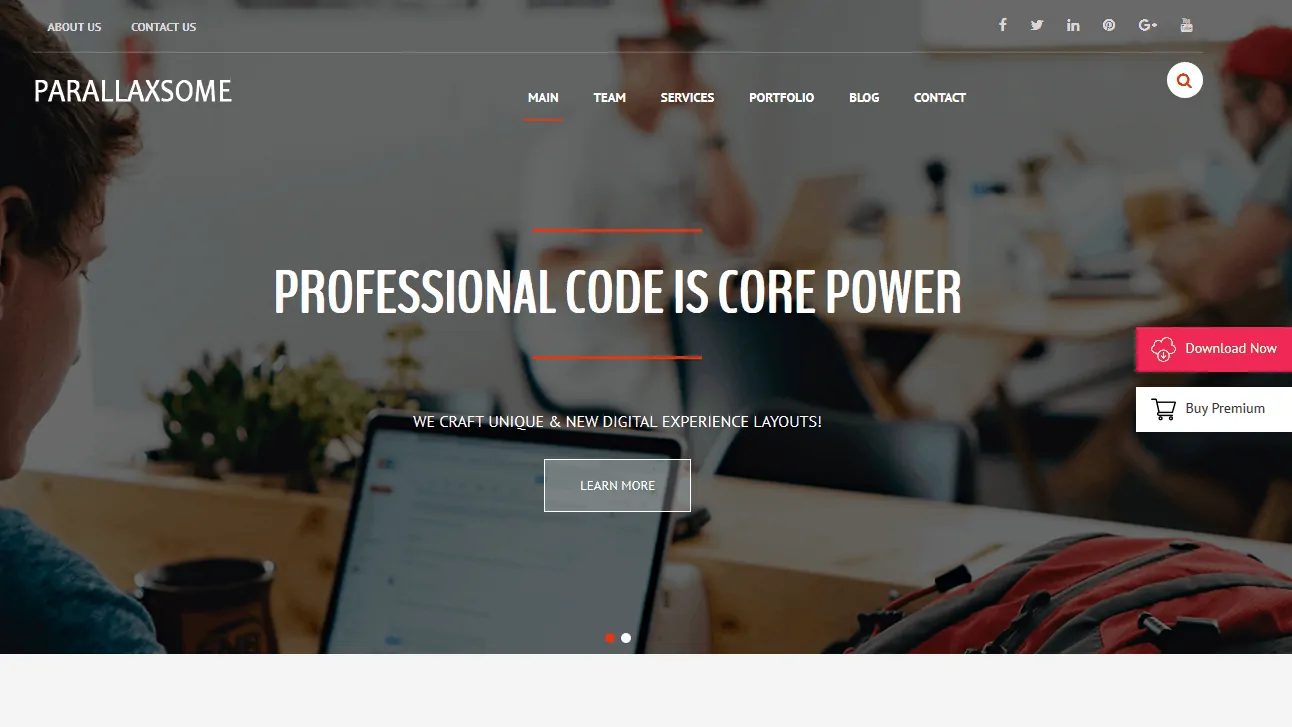 Parallaxesisches WordPress-Theme