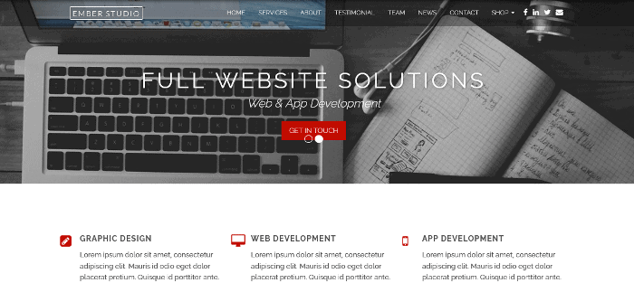 Ember-WordPress-Theme