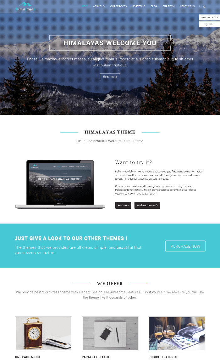 WordPress-Thema Himalaya