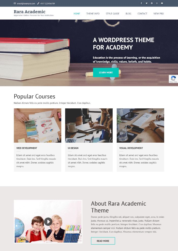 Rara Academic WordPress-Theme