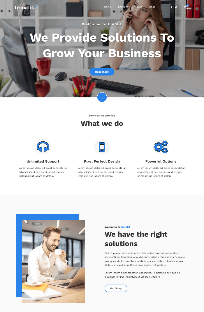 Innofit WordPress-Theme