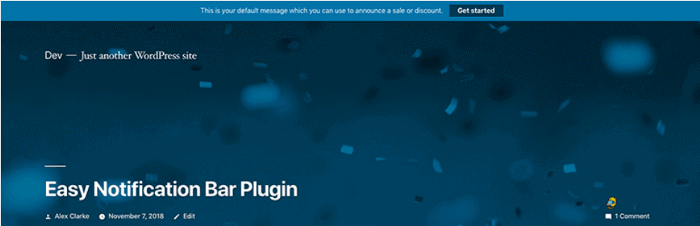Einfaches Benachrichtigungsleisten-WordPress-Plugin