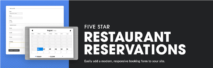 Fünf-Sterne-Restaurant-Reservierungs-WordPress-Plugin