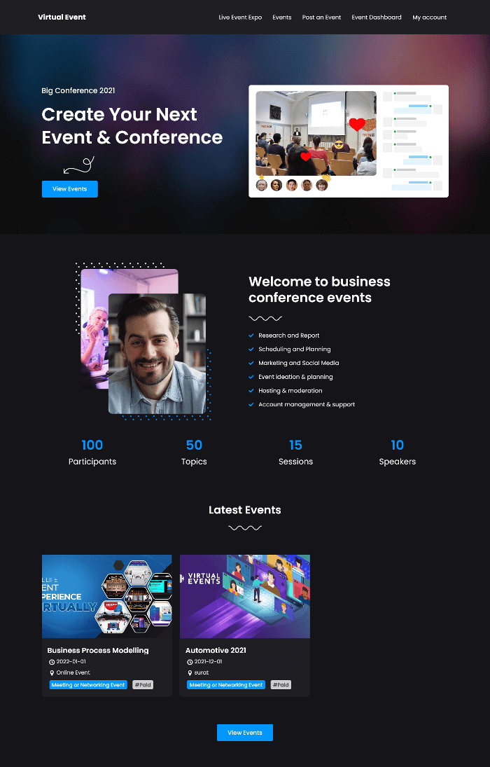 Event-Listing WordPress Theme