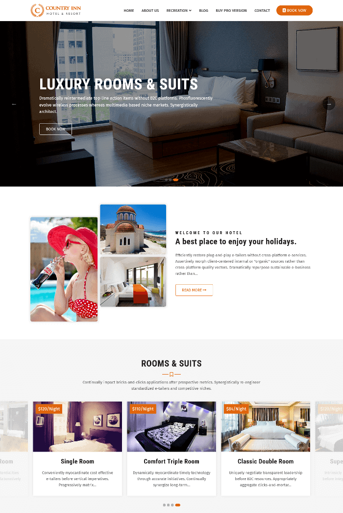 Country Inn WordPress-Theme