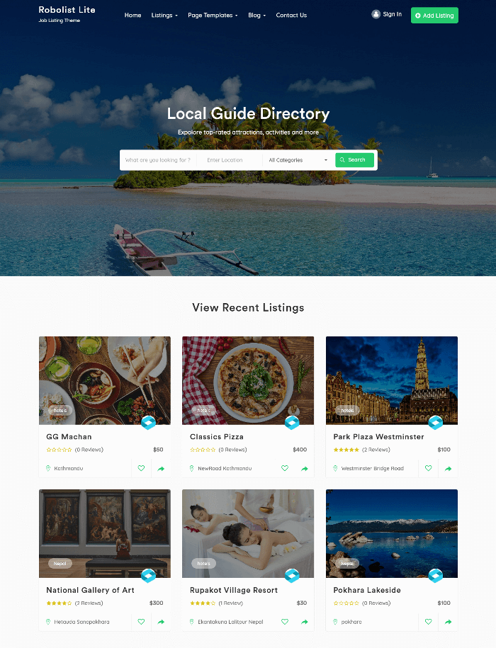 Robolist Lite WordPress-Theme