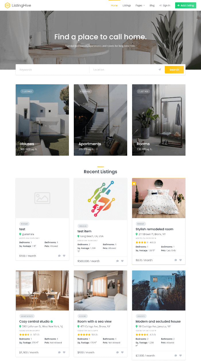 Hive WordPress-Theme auflisten