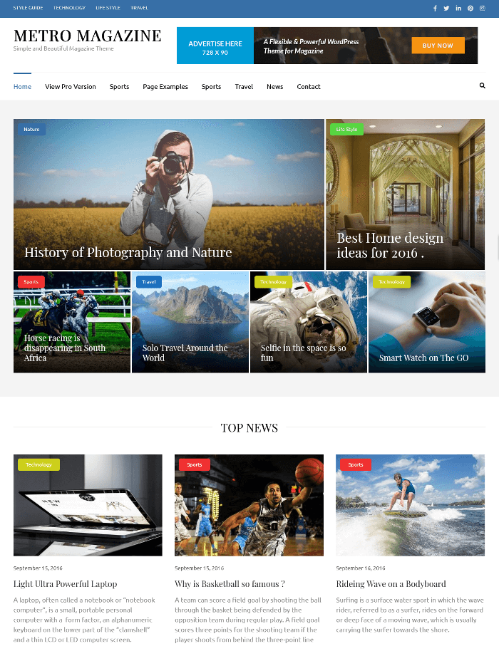 Metro Magazin WordPress-Theme