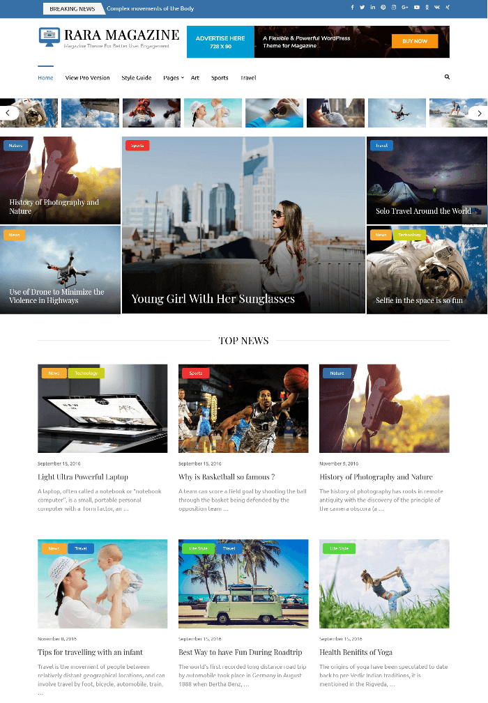 WordPress-Theme für das Rara-Magazin