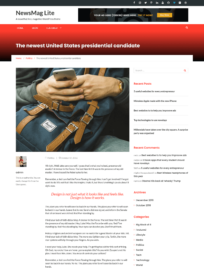 NewsMag Lite WordPress-Thema