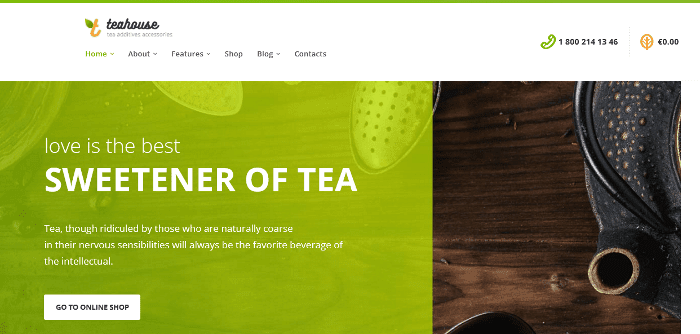 Tea WordPress pentru Casa de ceai