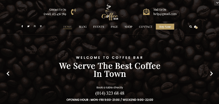 VW Free Cafe WordPress Theme