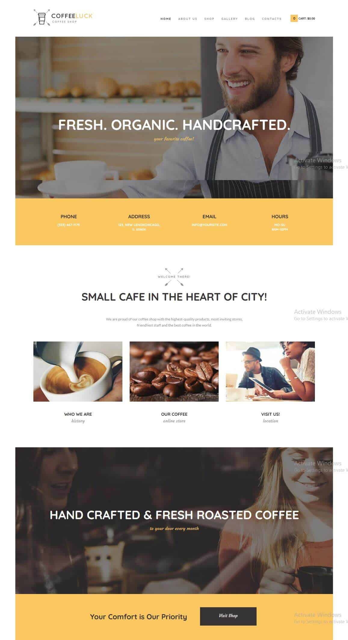 Tema WordPress Coffee Luck