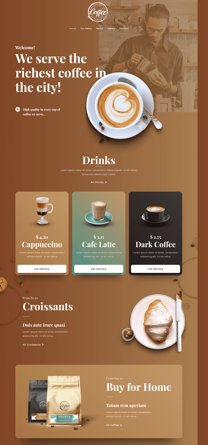 Astra - Tema WordPress pentru cafenea