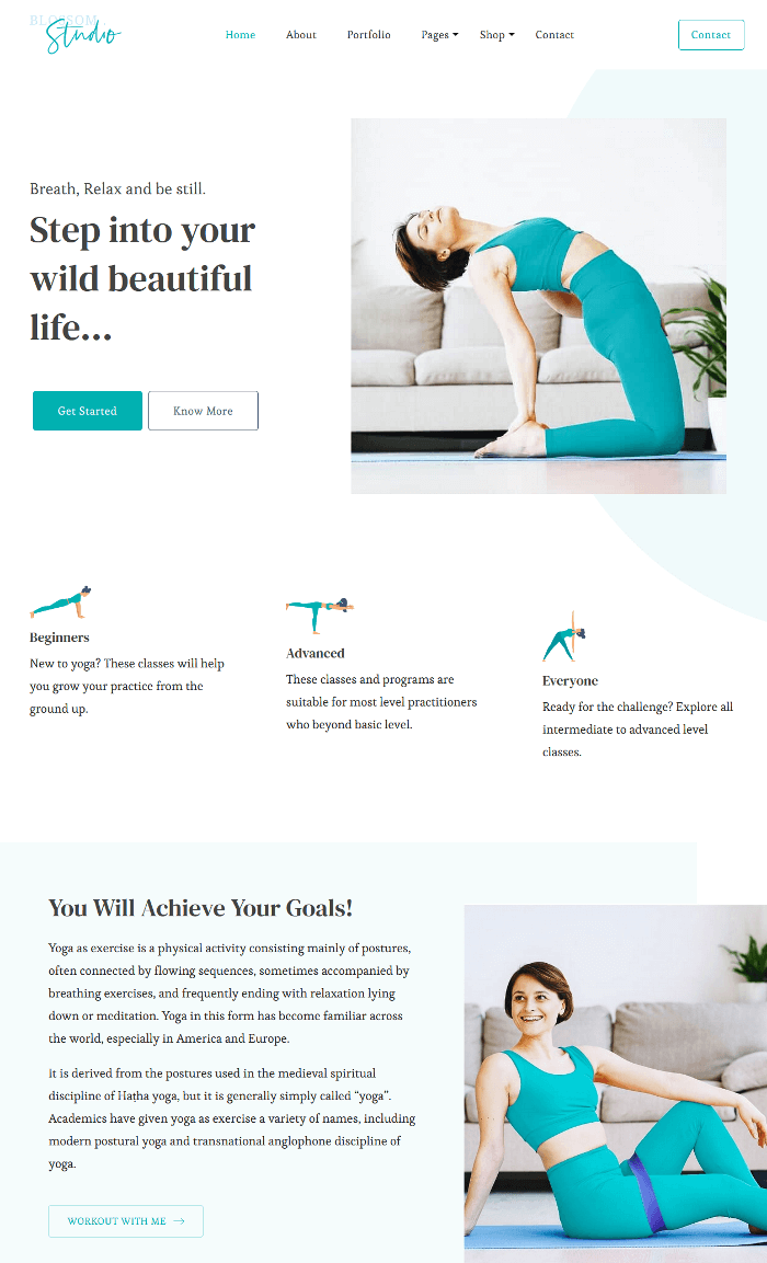 Тема WordPress для студии Blossom