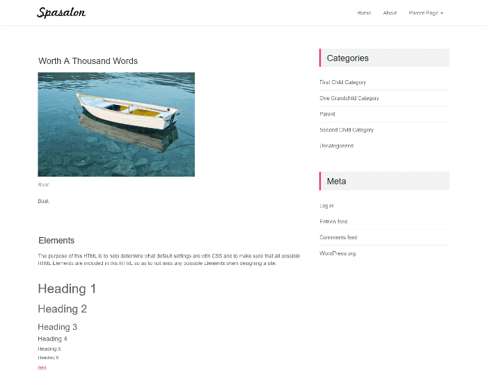 Spasalon WordPress Theme