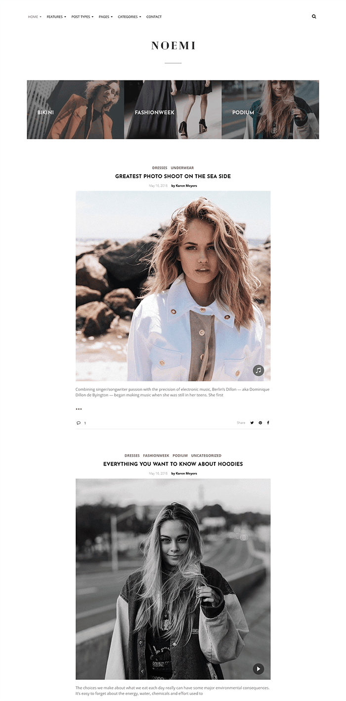 Noemi Fashion WordPress-Theme