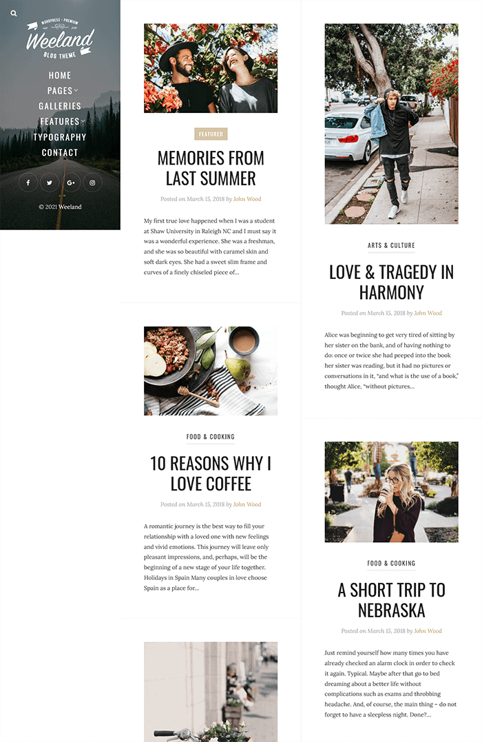 Weeland Lifestyle WordPress Blog-Theme