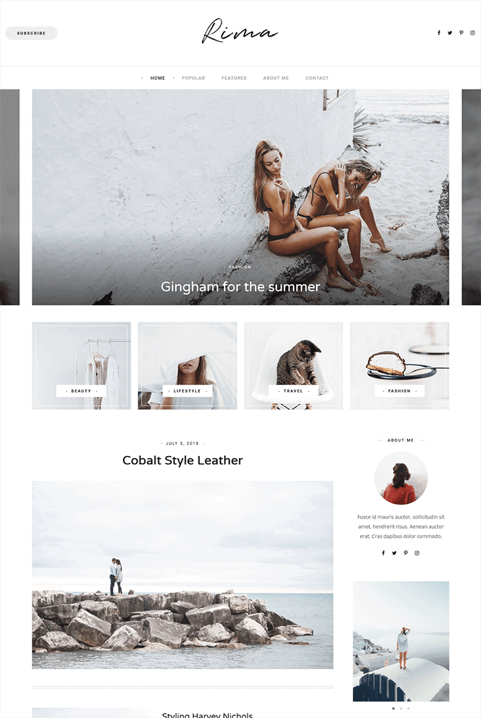 Rima – Persönliches Blog-WordPress-Theme