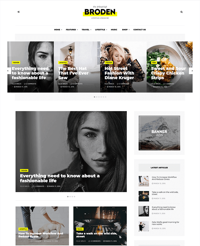 Broden Lifestyle Magazine Blog-Thema