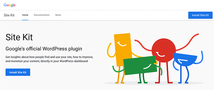 Kit de sitio por complemento de Google Analytics