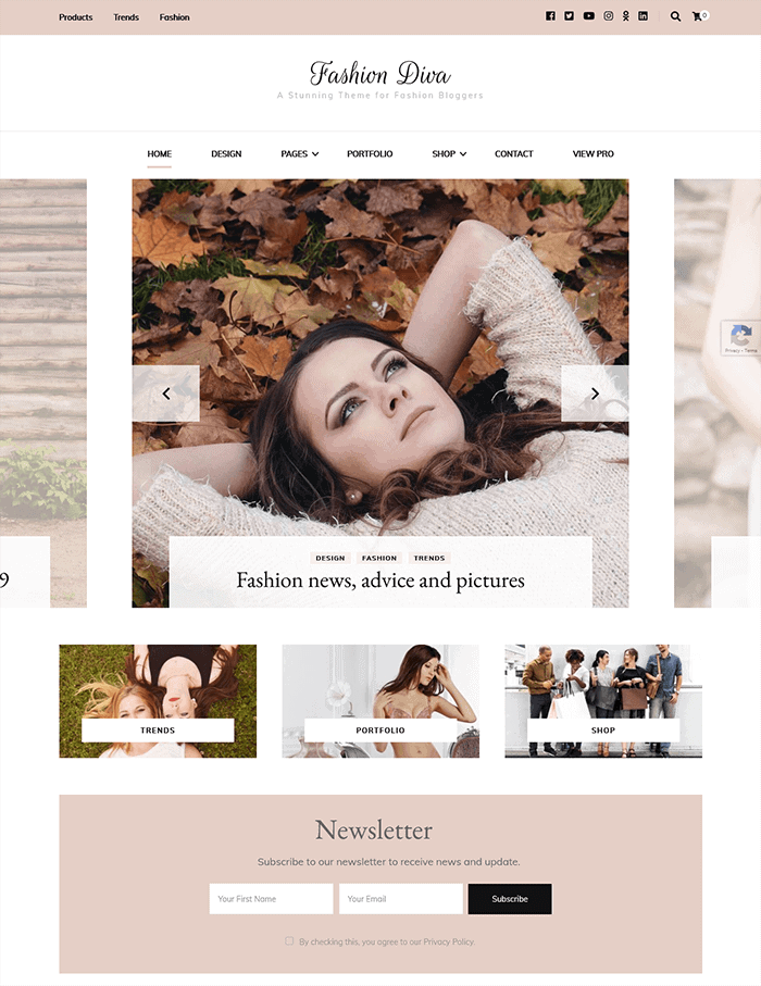 ธีม Diva Bloggers แฟชั่น