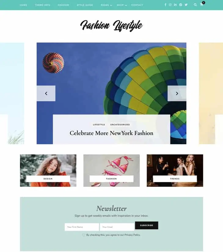 ธีม WordPress ไลฟ์สไตล์แฟชั่น